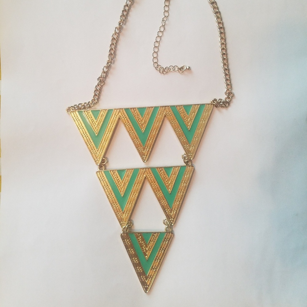 Aztec Inspired Triangle Necklace